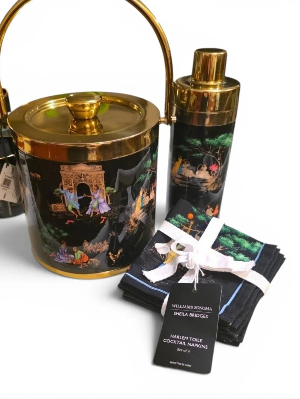 Williams Sonoma x Sheila Bridges | Harlem Toile Ice Bucket | RARE RETIRED | NWT